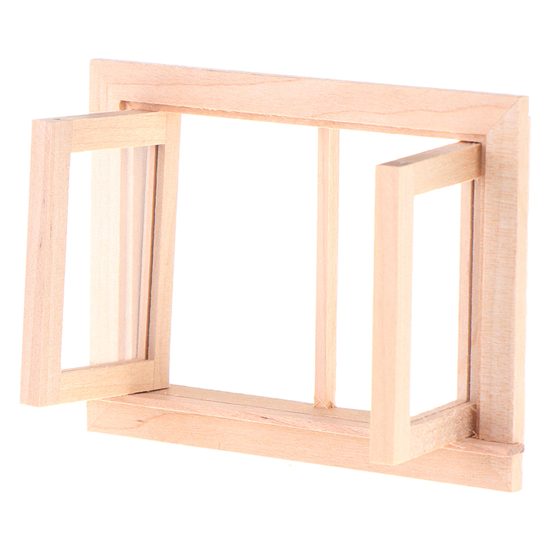 Woodworking Hobbies - 1pcs DIY Double Window 1/12 Dollhouse