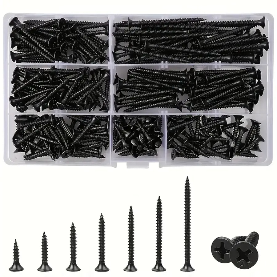 Woodworking Kits - 105/230pcs Box Autoscrew Kit, Black Carbon