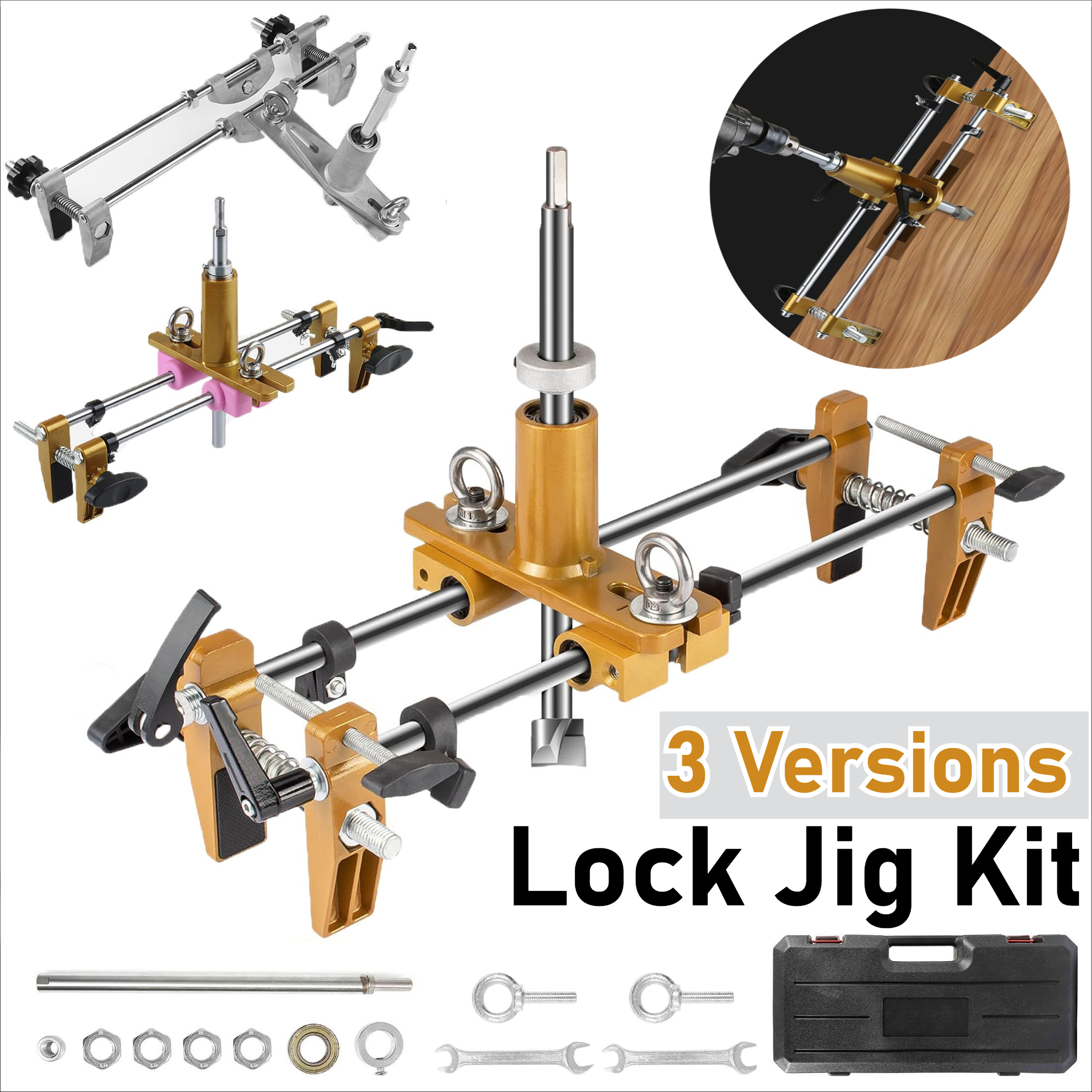 Woodworking Edge Corner Planer - Door Lock Hole Opener Kit for