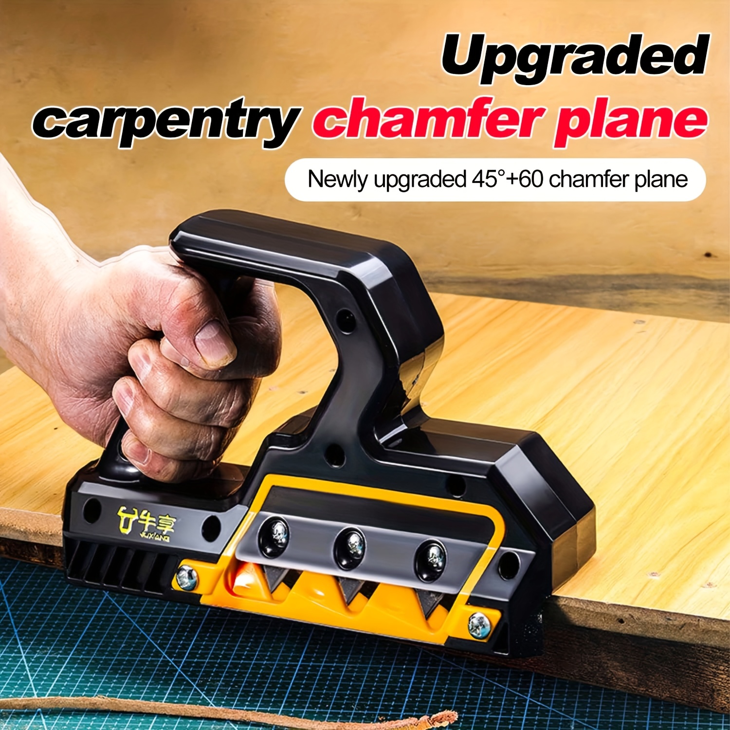 Woodworking Edge Corner Planer - 45/60-Degree Angle Dual-Purpose Hand Planer -