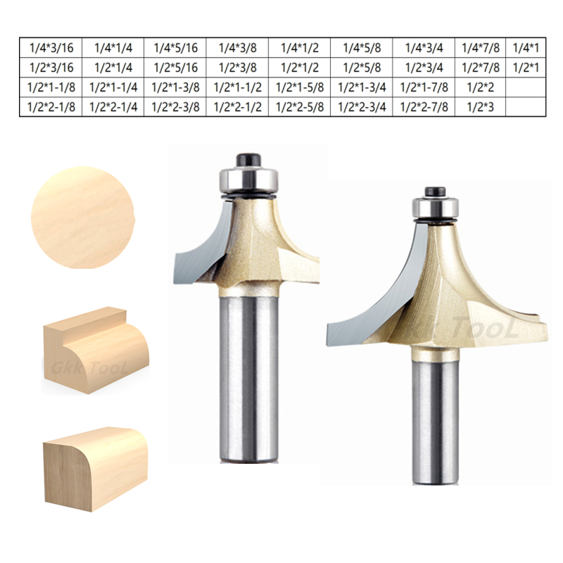 Woodworking Edge Corner Planer - 1/4 1/2 Inch Round Corner Milling