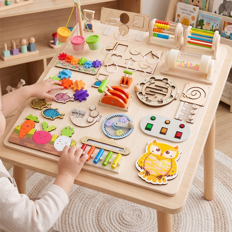 Woodworking Kits For Kids - Premium Montessori Busy Board Accessories Sensory