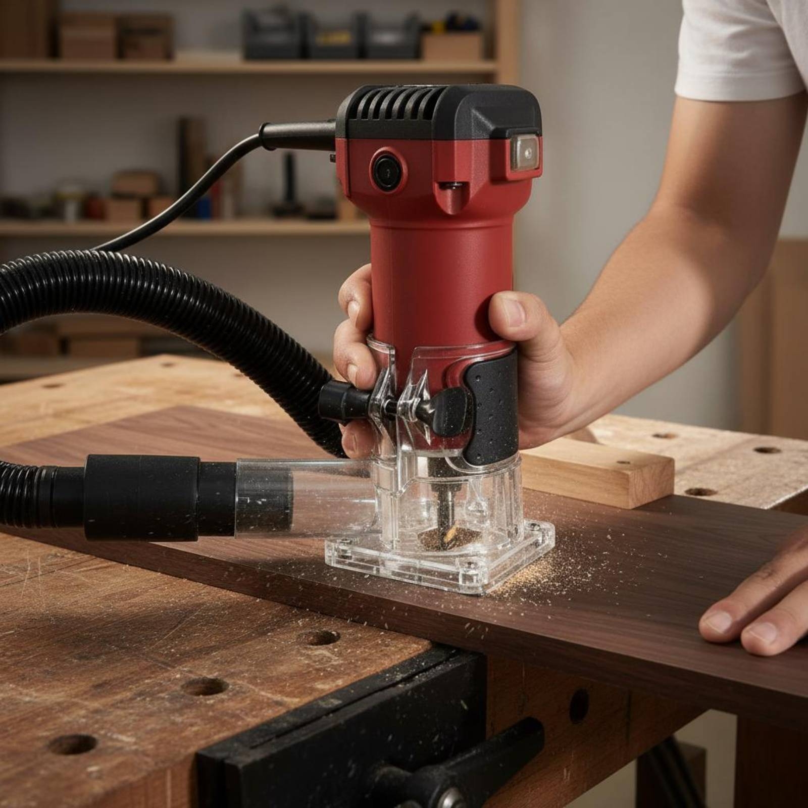 Transparent Router Dust Hood T – Woodworking And Carpentry recenzja i cena