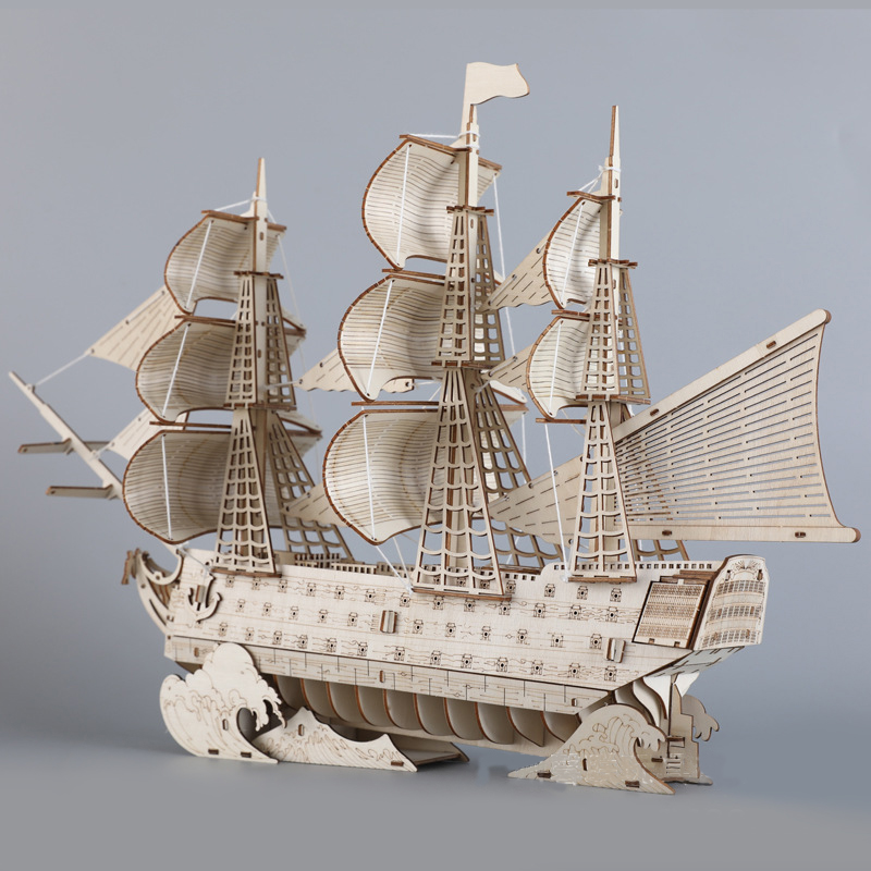 DIY 3D Wooden Puzzles HMS Vict – Woodworking Kits For Kids recenzja i cena