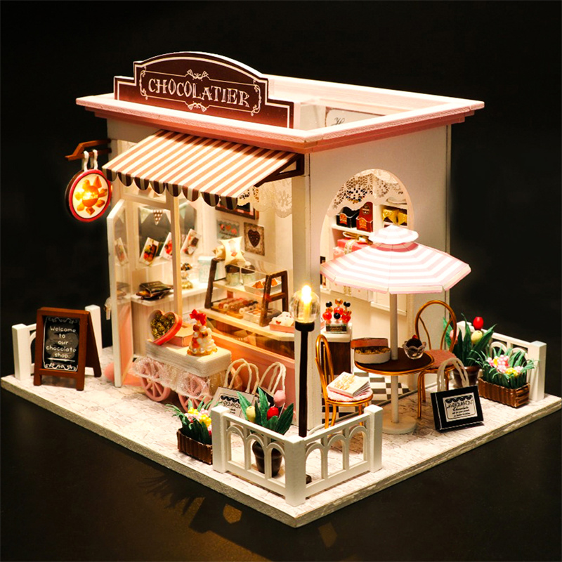 DIY Miniature Wooden Dollhouse – Woodworking Kits For Kids recenzja i cena