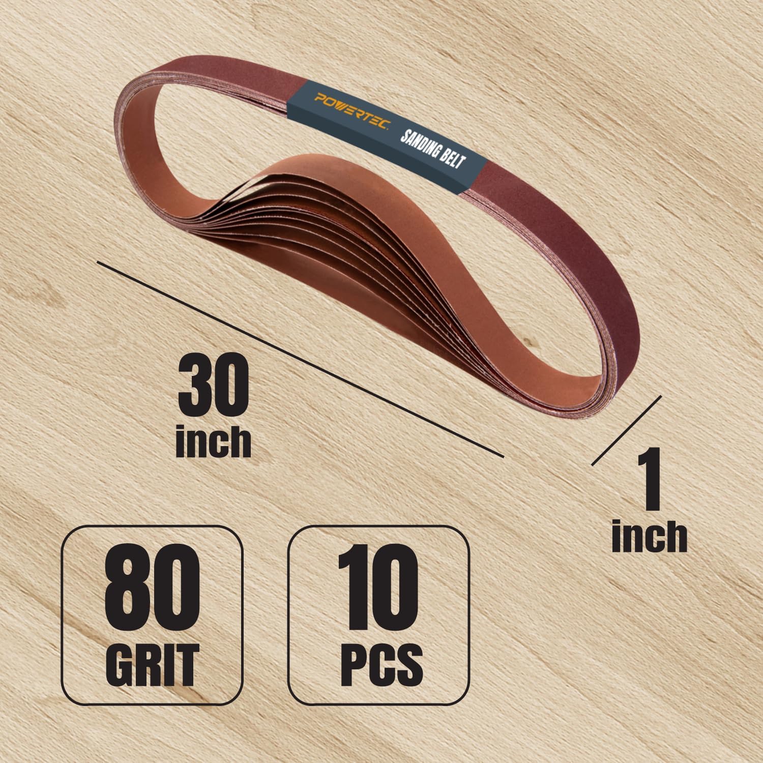 1x30 Sanding Belts 10 Pack, 80 – Woodworking Product recenzja i cena