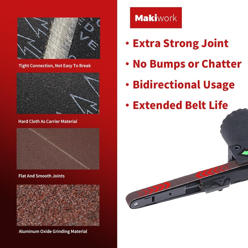 3/8 x 13 Inch Sanding Belts 60 – Woodworking Product recenzja i cena