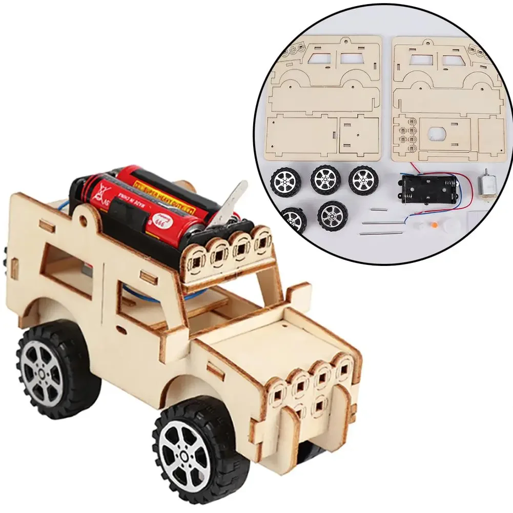 Electric DIY Jeep Model Kit -  – Woodworking Kits For Kids recenzja i cena