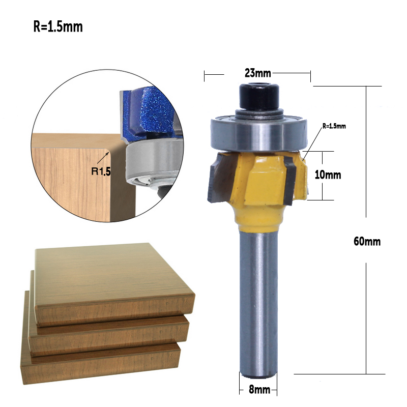 CHWJW 1PC 8mm Shank high quali – Woodworking Edge Corner Planer recenzja i cena
