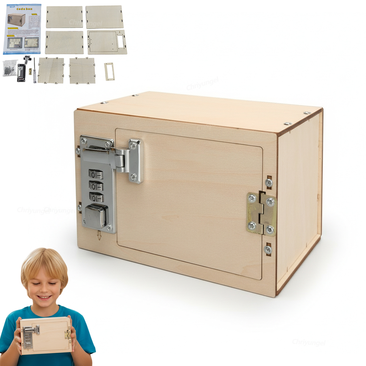 DIY Wooden Mechanical Password – Woodworking Kits For Kids recenzja i cena