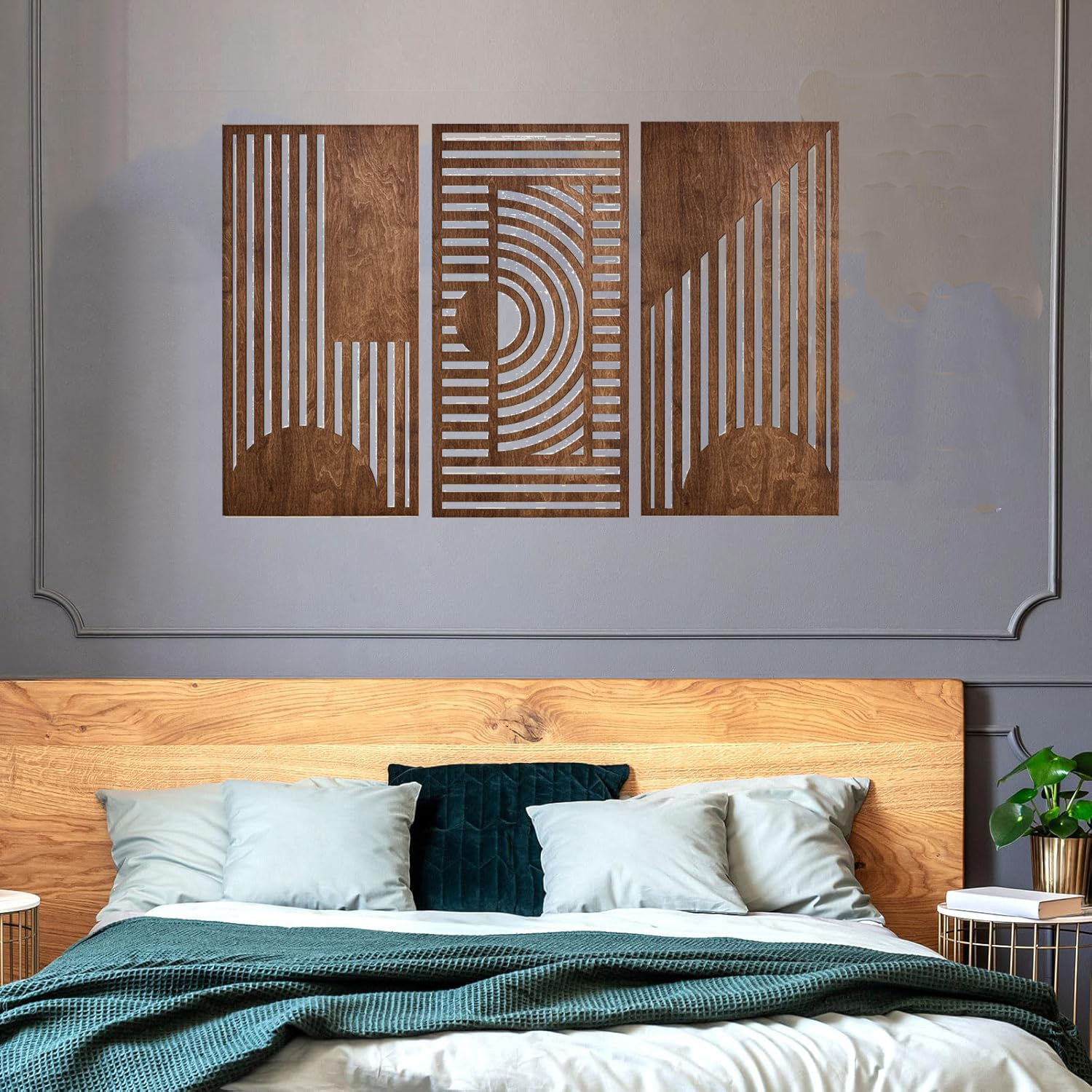 3 Pcs Geometric Wood Wall Art  – Woodworking Hobbies recenzja i cena
