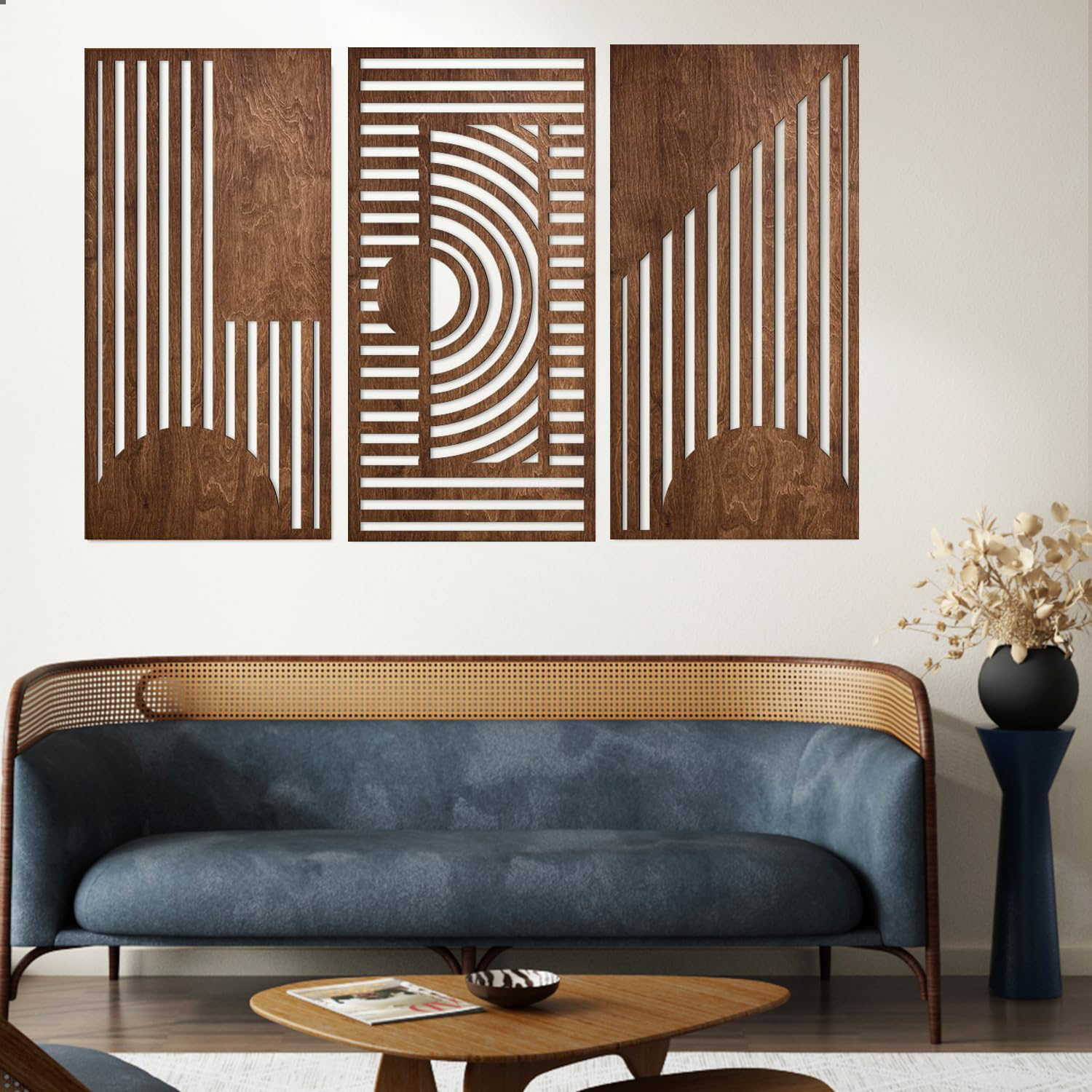 3 Pcs Geometric Wood Wall Art  – Woodworking Hobbies recenzja i cena