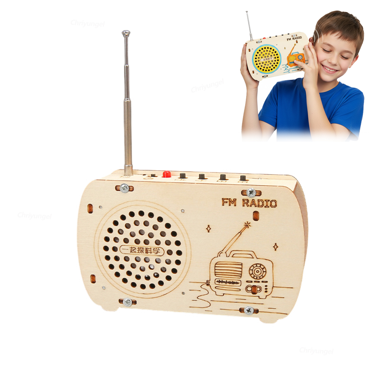 DIY Wooden Radio Kit Retro FM  – Woodworking Kits For Kids recenzja i cena