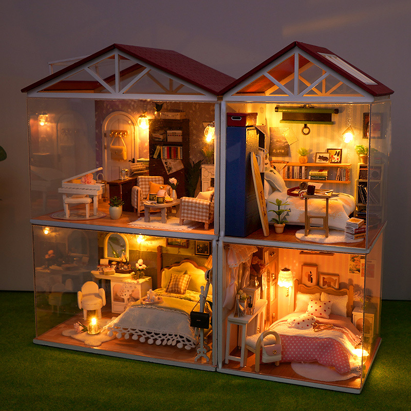 DIY Wooden Dollhouse Mini Bedr – Woodworking Kits For Kids recenzja i cena