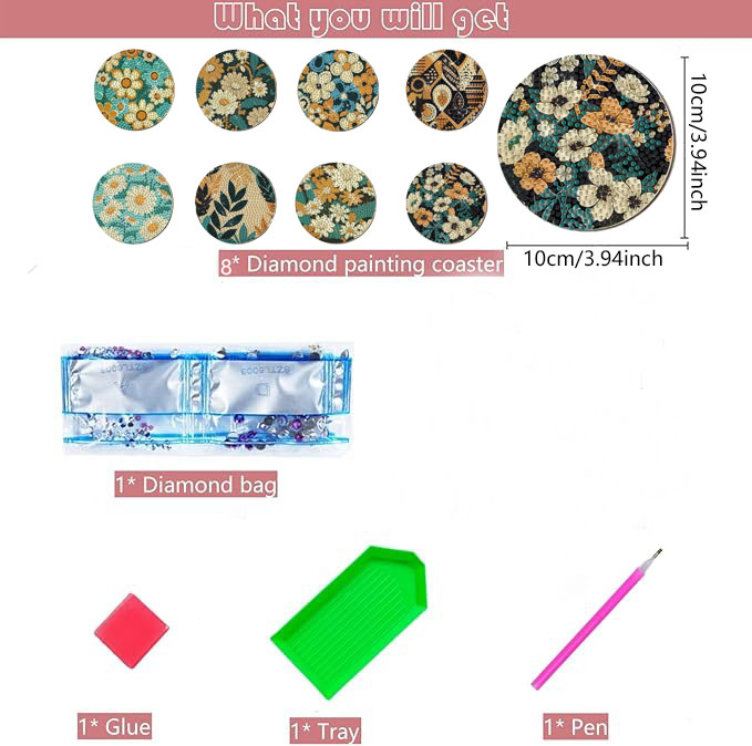 8 pieces DIY diamond Painting  – Woodworking Hobbies recenzja i cena