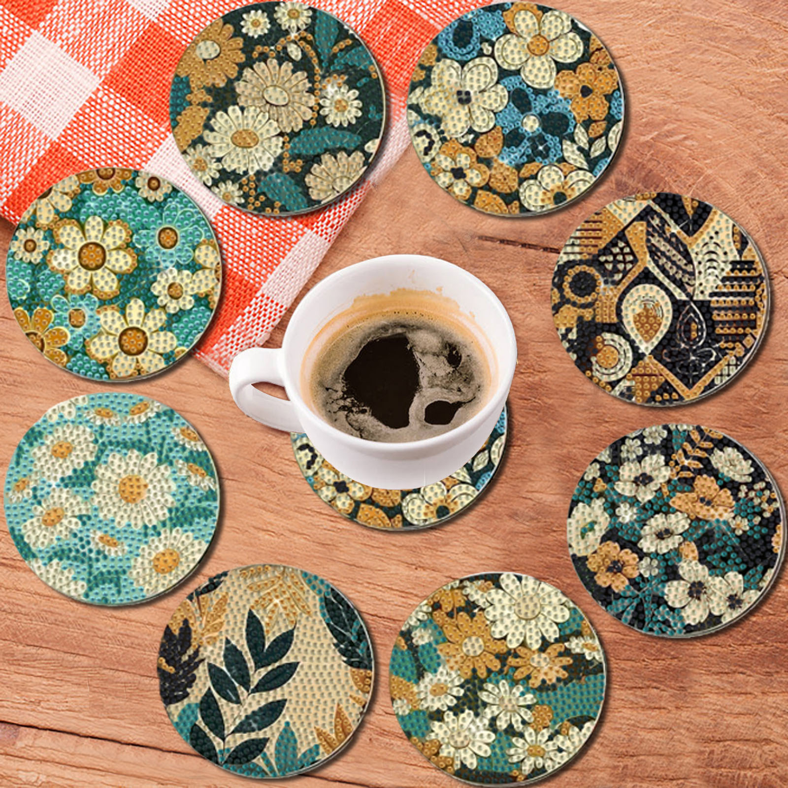 8 pieces DIY diamond Painting  – Woodworking Hobbies recenzja i cena