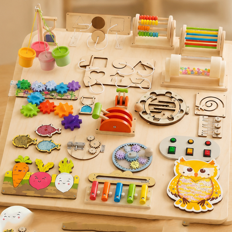 Premium Montessori Busy Board  – Woodworking Kits For Kids recenzja i cena