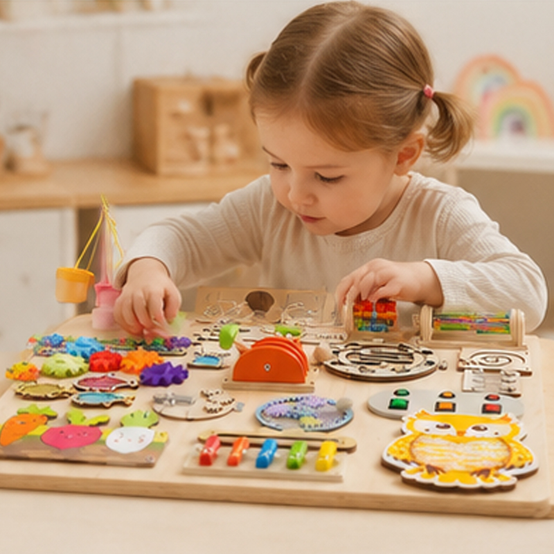 Premium Montessori Busy Board  – Woodworking Kits For Kids recenzja i cena