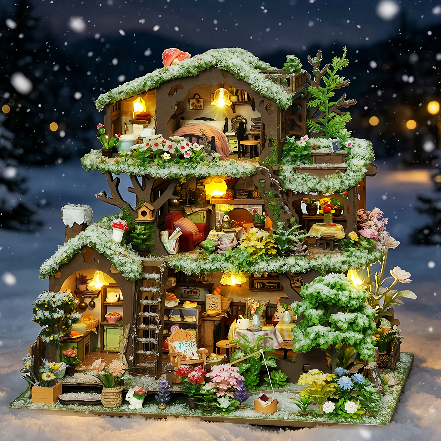 Handmade Winter Snow Treehouse – Woodworking Kits For Kids recenzja i cena